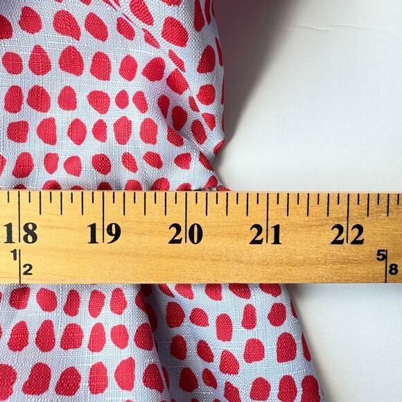 Koandaily Red Polka Dot Smock Mini Dress 3X Coastal Chic Oversized Boho Style - Picture 12 of 13